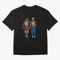 Lionel Messi and Friend Oversized T-Shirt Live for the Drama of Global Football Passion for FIFA World Cup 2026, Highlighting Neymar, Argentina and Brazil, Championship Spirit, Famous Goals, Roaring Crowds and International Football Unity; Created