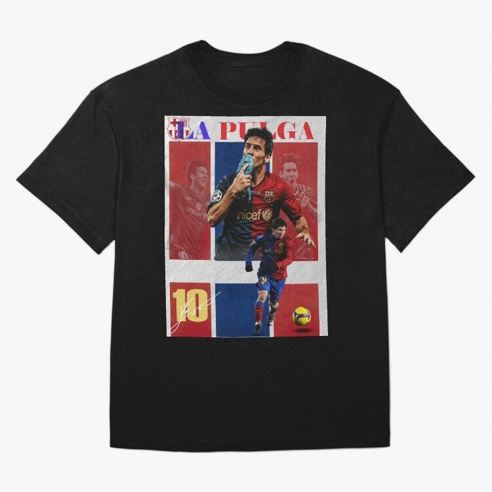 Lionel Messi 2009 UCL Barcelona Poster Oversized T-Shirt Share the Excitement of FIFA World Cup 2026 Spirit, Featuring England, France and Netherlands, Messi, Soccer Culture, Superstar Moments, National Team Dreams and Competitive Fire; Perfect for