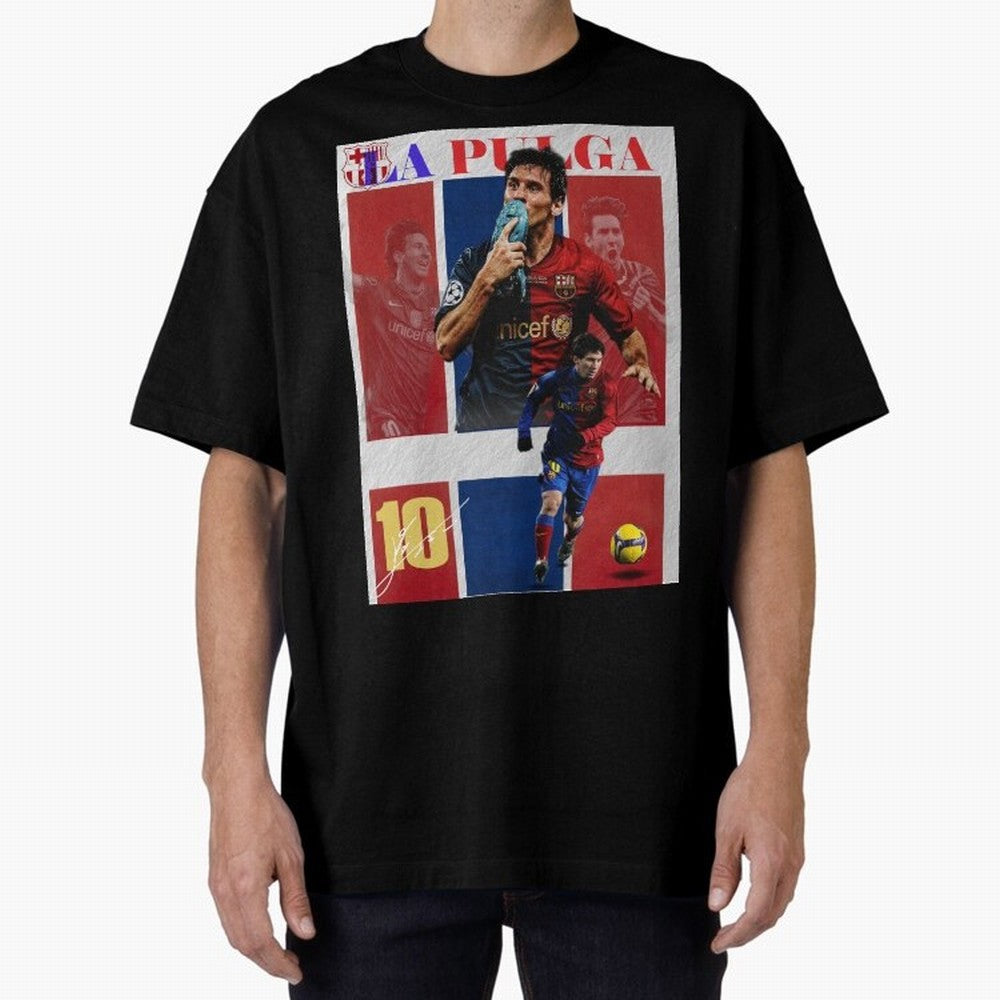 Lionel Messi 2009 UCL Barcelona Poster Oversized T-Shirt Share the Excitement of FIFA World Cup 2026 Spirit, Featuring England, France and Netherlands, Messi, Soccer Culture, Superstar Moments, National Team Dreams and Competitive Fire; Perfect for