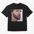 Take a look on Messi Oversized T-Shirt Bring Home Global Football Passion for FIFA World Cup 2026, Connected to Haaland, Portugal, Spain and Germany, Retro Football Energy, Iconic Rivalries, Trophy Chase Drama and Stadium Atmosphere; Made for
