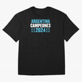 Argentina Campeones 2024 Oversized T-Shirt Join the Countdown to FIFA World Cup 2026 Group Stage for Fans of Messi, Neymar and Mbappe and Brazil, Bringing Football History, Final Match Energy, Crowd Noise and Once in a Lifetime Moments; Perfect for
