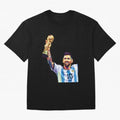 Messi wpap pop art Oversized T-Shirt Upgrade FIFA World Cup 2026 for Fans of Messi, CR7 and Mbappe and Spain, Bringing Retro Football Energy, Iconic Rivalries, Trophy Chase Drama and Stadium Atmosphere; Great for Supporters Who Love Legendary