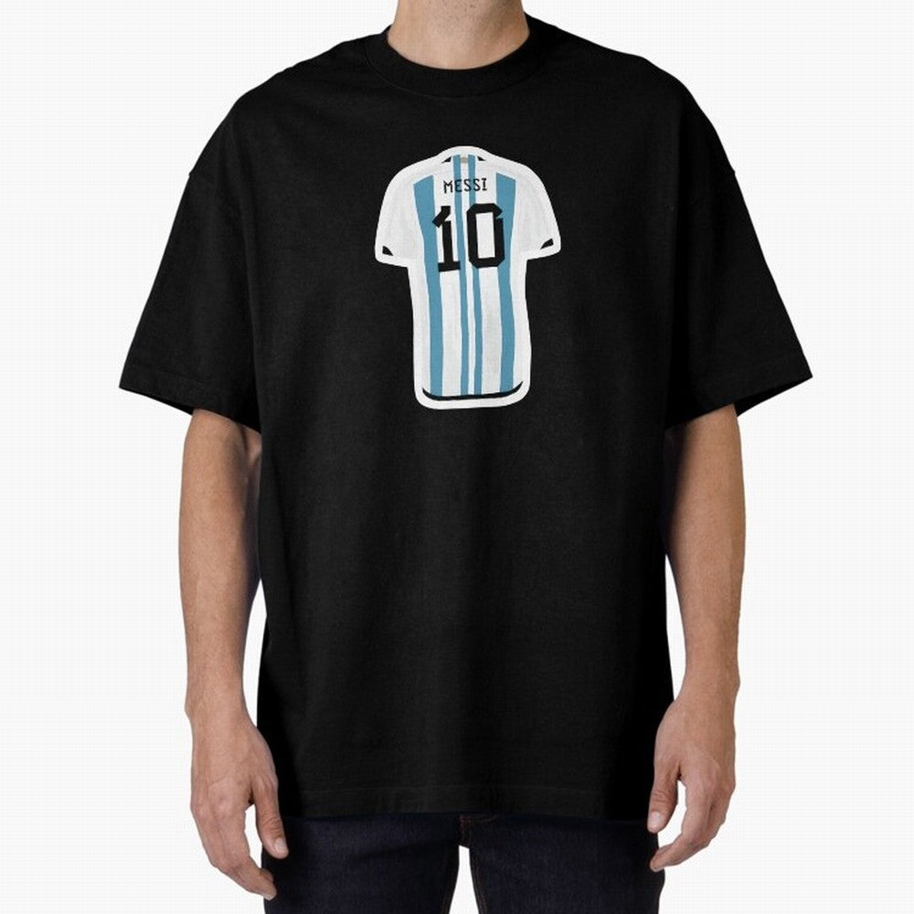 Messi Jersey Oversized T-Shirt Refresh FIFA World Cup 2026 USA Canada Mexico Spirit, Celebrating Brazil, Messi, Vintage Soccer Flavor, Modern Football Stars, National Flags and Final Night Emotion; Perfect for Fans, Collectors, Family Gatherings,