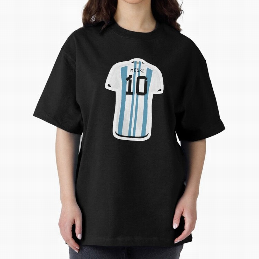 Messi Jersey Oversized T-Shirt Refresh FIFA World Cup 2026 USA Canada Mexico Spirit, Celebrating Brazil, Messi, Vintage Soccer Flavor, Modern Football Stars, National Flags and Final Night Emotion; Perfect for Fans, Collectors, Family Gatherings,