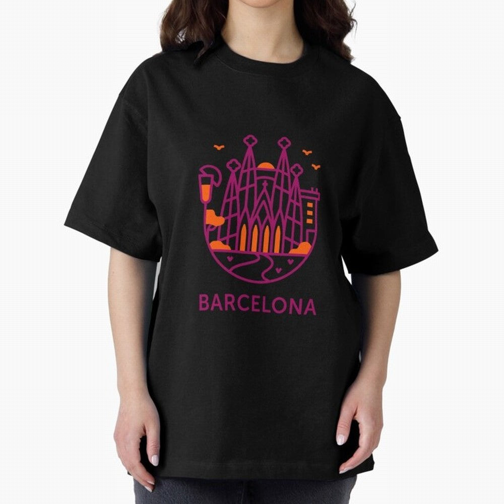Luggage Barcelona Oversized T-Shirt Spotlight Global Football Passion for FIFA World Cup 2026 Group Stage, Featuring Haaland and Mbappe, Portugal, Spain and Germany, Football Passion, Legendary Performances, Festival Vibes and Supporter Community;