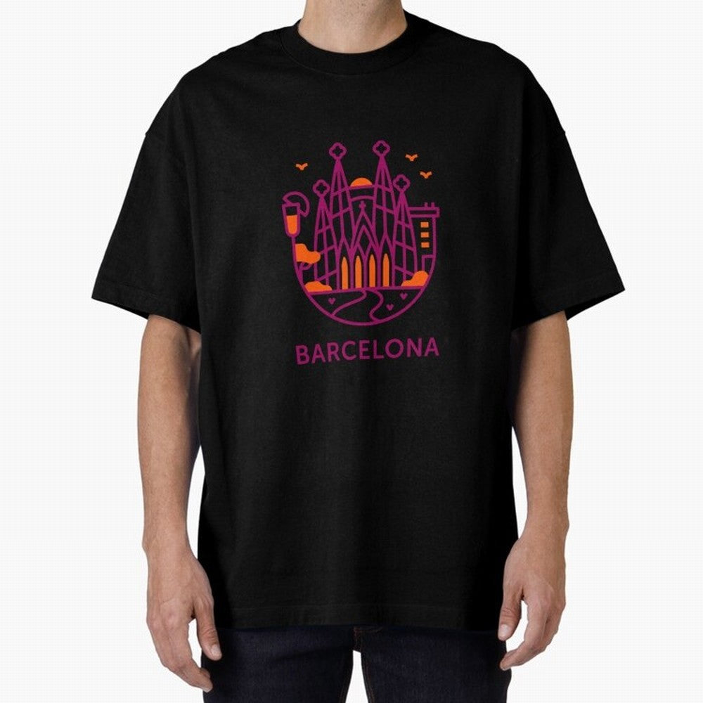 Luggage Barcelona Oversized T-Shirt Spotlight Global Football Passion for FIFA World Cup 2026 Group Stage, Featuring Haaland and Mbappe, Portugal, Spain and Germany, Football Passion, Legendary Performances, Festival Vibes and Supporter Community;