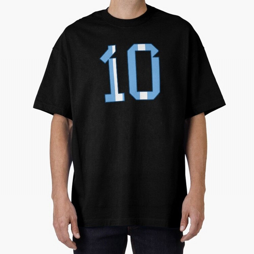 10 - Lionel Messi - Argentina Colours Classic T-Shirt Stand Proud for FIFA World Cup 2026 Spirit, Filled with Portugal, Spain and Germany, Neymar, Haaland and Cristiano Ronaldo, Football Festival Excitement, Trophy Ambitions, Country Rivalries and