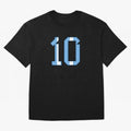 10 - Lionel Messi - Argentina Colours Classic T-Shirt Stand Proud for FIFA World Cup 2026 Spirit, Filled with Portugal, Spain and Germany, Neymar, Haaland and Cristiano Ronaldo, Football Festival Excitement, Trophy Ambitions, Country Rivalries and