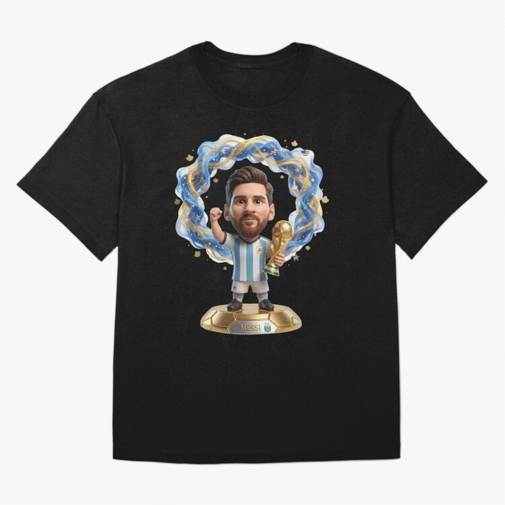 Messi Argentina 2026 - Legend Soccer Chibi 3D Classic T-Shirt Show Love for Legendary Goals in Global Football Passion for FIFA World Cup 2026 Group Stage, Capturing Messi, CR7 and Mbappe, England, France and Netherlands, Stadium Chants, National