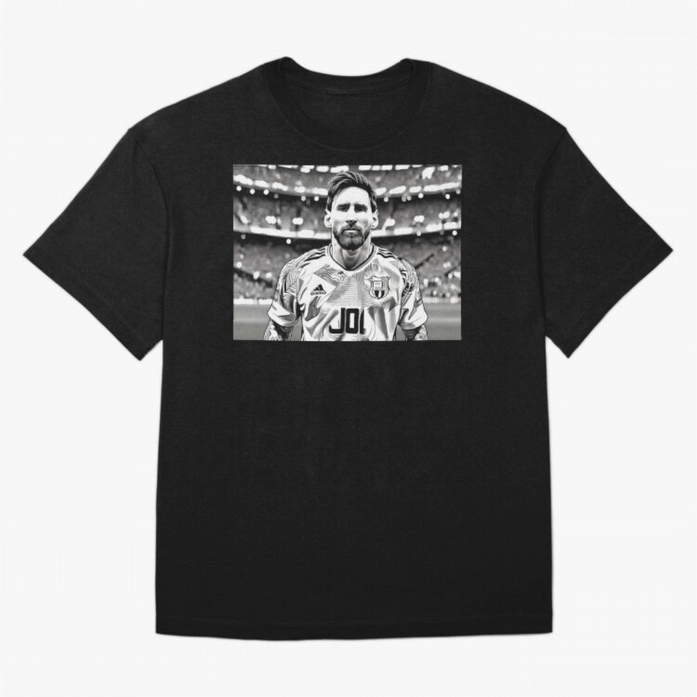 Messi Pop Art Portrait Oversized T-Shirt Celebrate Classic Football Spirit in the FIFA World Cup 2026 Journey through Neymar Highlights, Portugal, Spain and Germany Pride, Tournament Hype, Historic Matchups, Family Viewing Parties and Global Sports