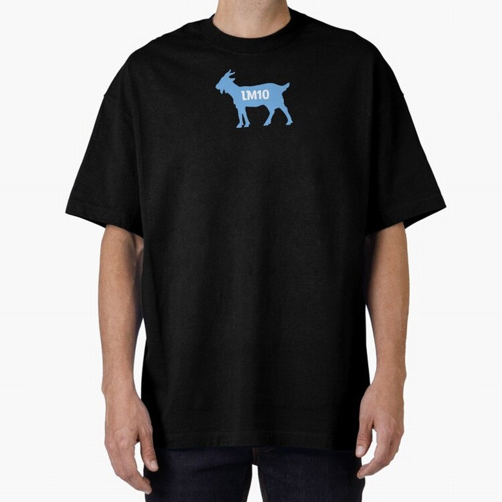 LM10 GOAT - Lionel Messi Oversized T-Shirt Support Iconic Players in FIFA World Cup 2026 Filled with Haaland and Mbappe, Netherlands Energy, Goal Celebration Energy, Supporter Heritage, Football Icons and Worldwide Tournament Joy; Made for Die Hard