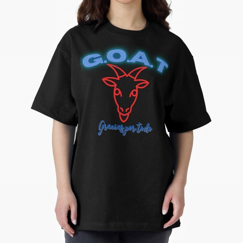 Lionel Messi THANKS GOAT Shirt Oversized T-Shirt Bring Bold Fan Energy to Match Day Hype around FIFA World Cup 2026 Group Stage, CR7, France and Portugal, Sports Nostalgia, International Competition, Famous Players and Unforgettable Victories;