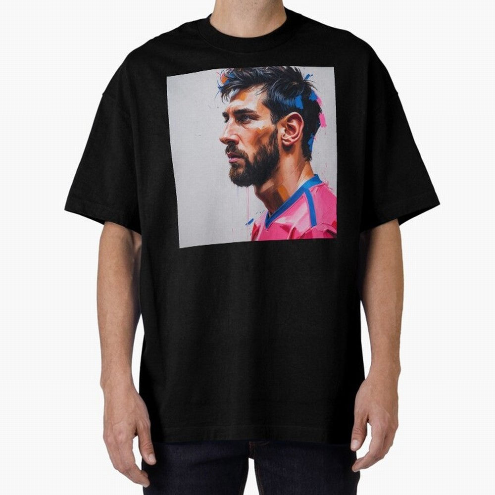 Vibrant Artistic Portrait of Lionel Messi (GOAT) - Digital painting (Version 5) Classic T-Shirt Celebrate Soccer Greatness during the FIFA World Cup 2026 USA Canada Mexico Journey through Cristiano Ronaldo Highlights, France and Portugal Pride,
