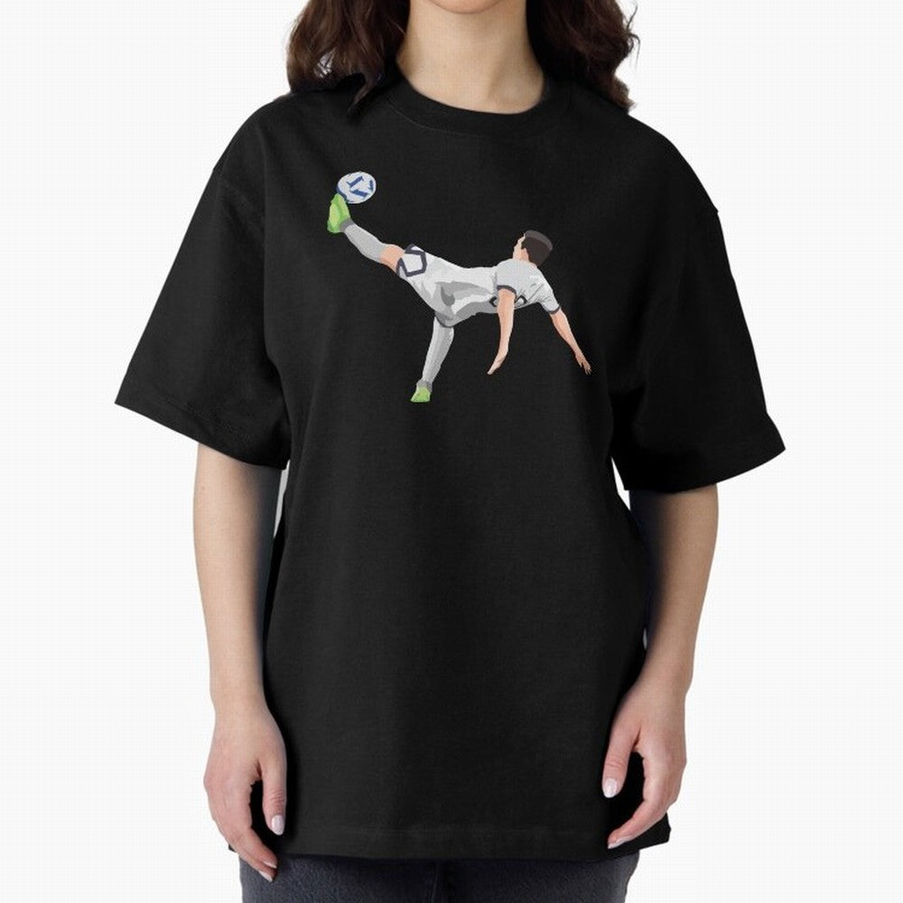 Messi Bicycle Kick Oversized T-Shirt Celebrate the FIFA World Cup 2026 Journey through Messi, CR7 and Mbappe Highlights, Germany Pride, Supporter Pride, Iconic Celebrations, Legendary Names and Global Match Day Energy; Perfect for Fans, Collectors,