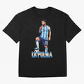 Messi Pop Art Portrait Classic T-Shirt Honor Football Greatness during Global Football Passion for FIFA World Cup 2026 Group Stage, Capturing Haaland, Brazil, Sports Nostalgia, International Competition, Famous Players and Unforgettable Victories;