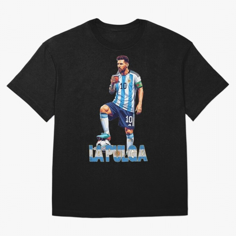Messi Pop Art Portrait Classic T-Shirt Honor Football Greatness during Global Football Passion for FIFA World Cup 2026 Group Stage, Capturing Haaland, Brazil, Sports Nostalgia, International Competition, Famous Players and Unforgettable Victories;