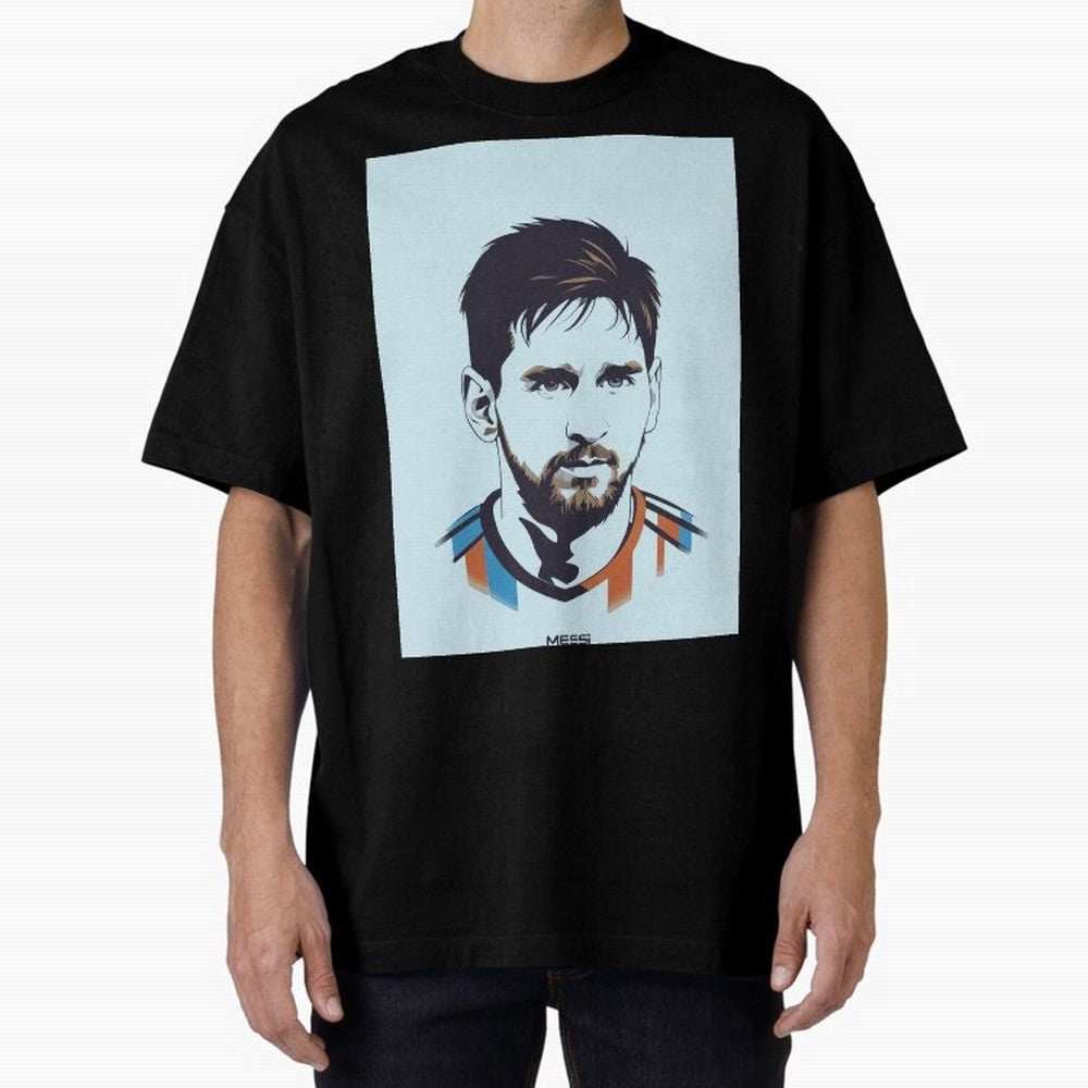 Messi Pop Art Portrait Classic T-Shirt Stand Out with Spirit from FIFA World Cup 2026 Group Stage for Fans of CR7 and Messi and Portugal, Spain and Germany, Bringing Retro Football Energy, Iconic Rivalries, Trophy Chase Drama and Stadium
