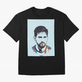 Messi Pop Art Portrait Classic T-Shirt Stand Out with Spirit from FIFA World Cup 2026 Group Stage for Fans of CR7 and Messi and Portugal, Spain and Germany, Bringing Retro Football Energy, Iconic Rivalries, Trophy Chase Drama and Stadium