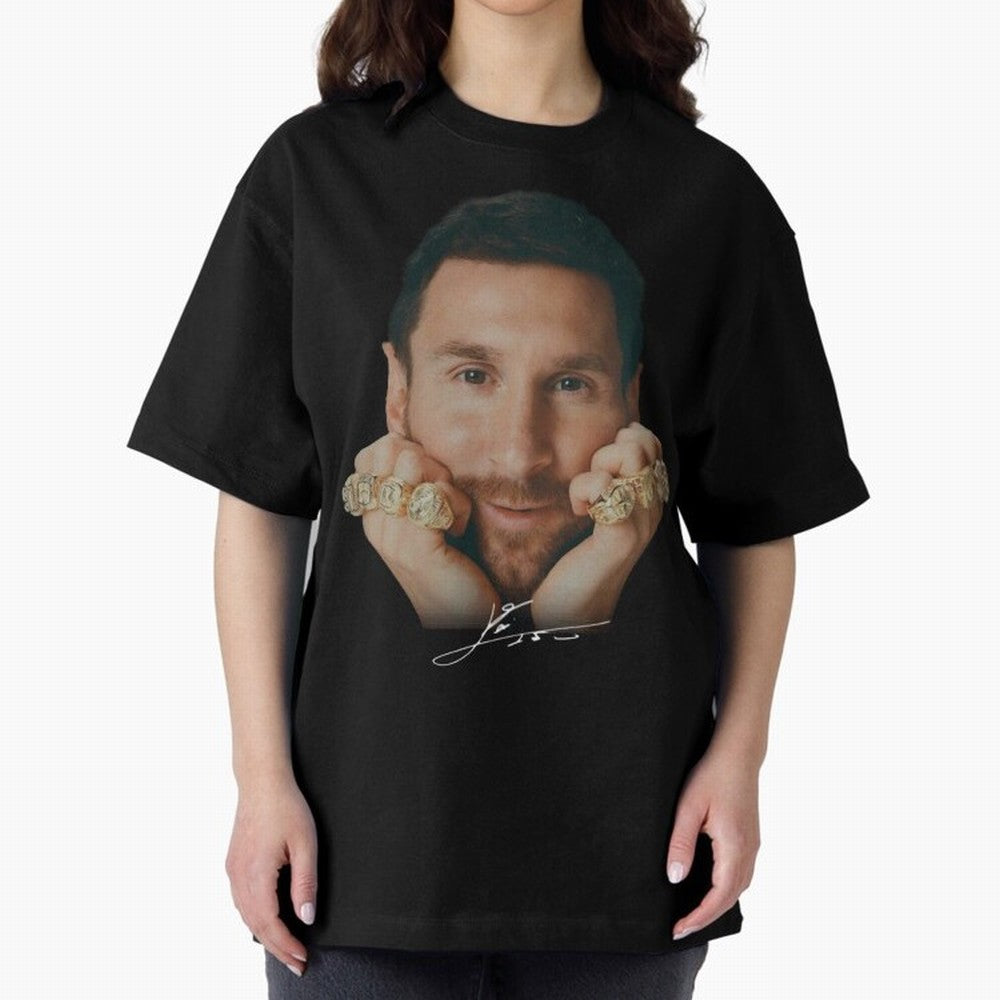 Lionel Messi 8 Ballon d'Or Gold Rings Classic T-Shirt Fuel Your Fan Pride for FIFA World Cup 2026 Spirit, Capturing France, Haaland and Mbappe, Football History, Final Match Energy, Crowd Noise and Once in a Lifetime Moments; Made for Collectors