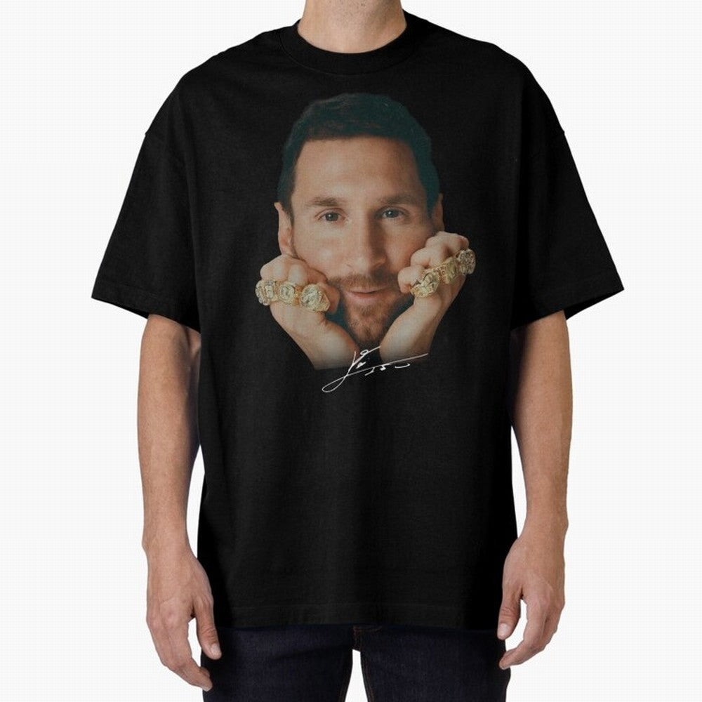 Lionel Messi 8 Ballon d'Or Gold Rings Classic T-Shirt Fuel Your Fan Pride for FIFA World Cup 2026 Spirit, Capturing France, Haaland and Mbappe, Football History, Final Match Energy, Crowd Noise and Once in a Lifetime Moments; Made for Collectors