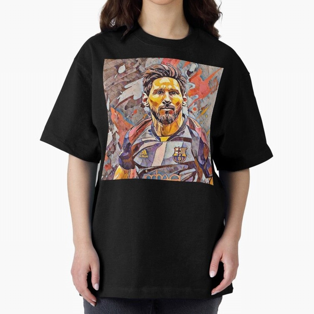 Messi Pop Art Portrait Classic T-Shirt Keep the Match Day Mood of FIFA World Cup 2026 Group Stage for Fans of Cristiano Ronaldo, Haaland and CR7 and France and Portugal, Bringing Tournament Hype, Historic Matchups, Family Viewing Parties and Global