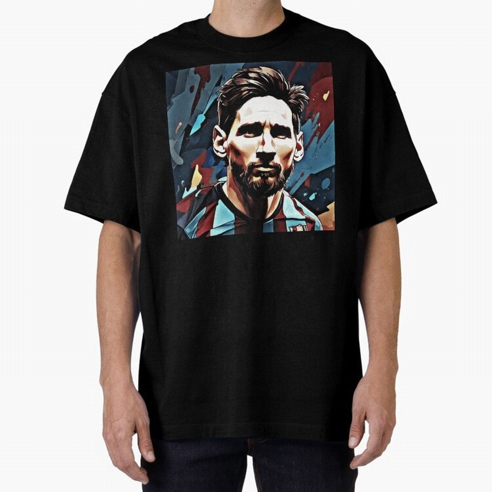 Messi The GOAT Oversized T-Shirt Cheer through Every Moment of Global Football Passion for FIFA World Cup 2026 Group Stage, Centered on Messi and Cristiano Ronaldo, Spain and Netherlands, Global Supporter Spirit, Legendary Goals, National Colors