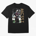 Messi Pop Art Portrait Oversized T-Shirt Bring Bold Fan Energy to Match Day Hype around FIFA World Cup 2026 Group Stage, Mbappe, Portugal, Spain and Germany, Vintage Soccer Flavor, Modern Football Stars, National Flags and Final Night Emotion;