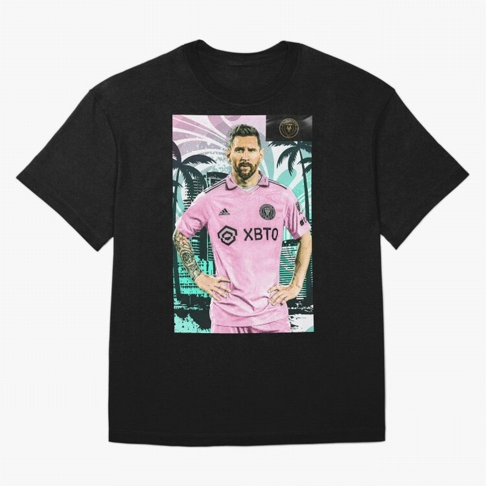 Messi Pop Art Portrait Oversized T-Shirt Support the Legends of FIFA World Cup 2026 USA Canada Mexico Inspired by Messi, Neymar and Mbappe, Argentina, France and Brazil Energy, Football History, Final Match Energy, Crowd Noise and Once in a