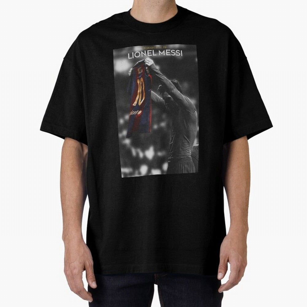 Lionel Messi GOAT Boxy T-Shirt Follow the Road to Global Football Passion for FIFA World Cup 2026 USA Canada Mexico, Built around CR7 and Messi, Brazil, Retro Football Energy, Iconic Rivalries, Trophy Chase Drama and Stadium Atmosphere; Perfect for