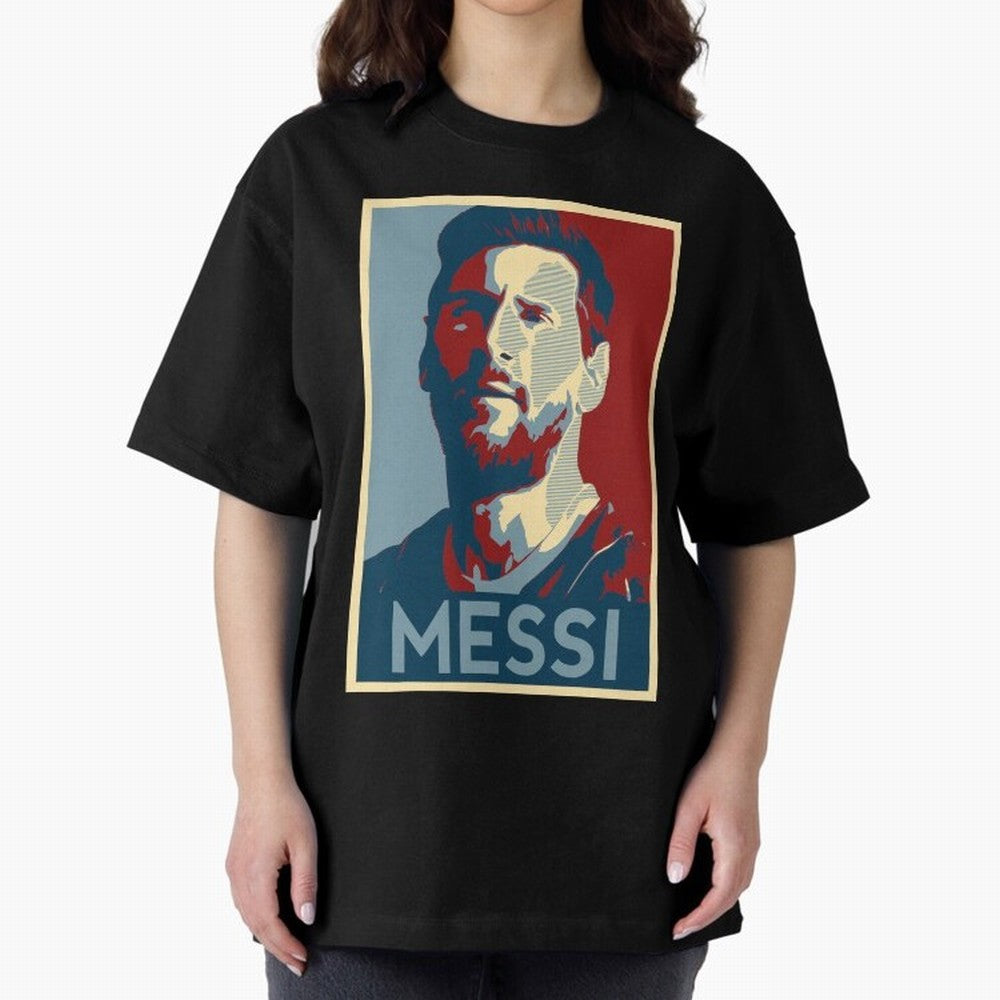 Lionel Messi Oversized T-Shirt Discover Global Football Passion for FIFA World Cup 2026 USA Canada Mexico, Connected to Messi, France, Football History, Final Match Energy, Crowd Noise and Once in a Lifetime Moments; Made for Collectors Who Enjoy