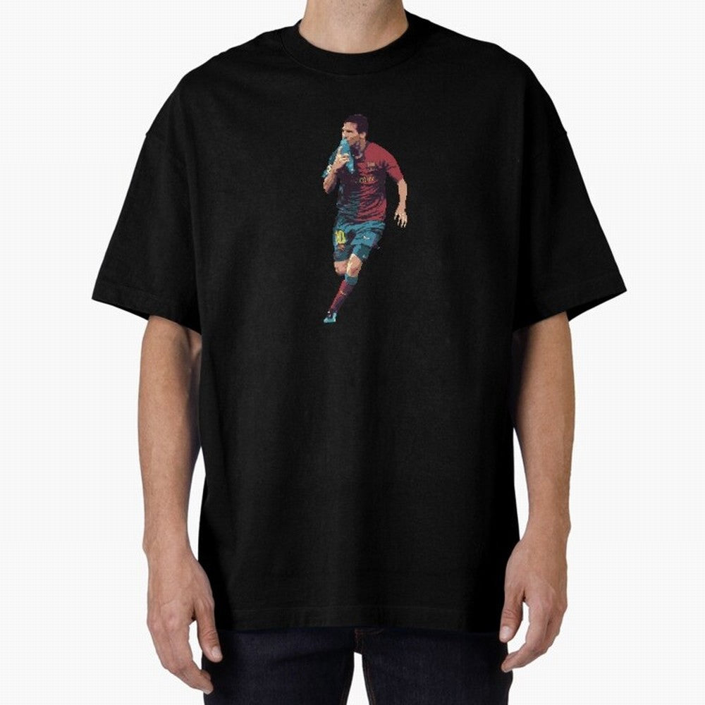 Lionel Messi Oversized T-Shirt Show Love for Legendary Goals in FIFA World Cup 2026 Group Stage Spirit, Highlighting Argentina and Brazil, Neymar, Classic Soccer Heritage, Championship Pressure, Fan Loyalty and International Pride; Perfect for