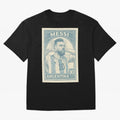 Lionel Messi Vintage Stamp Poster ¨C Argentina #10 Retro Football Art ¨C Barcelona Legend Illustration Classic T-Shirt Celebrate the Stars of FIFA World Cup 2026 USA Canada Mexico for Fans of Cristiano Ronaldo, Haaland and CR7 and Argentina,