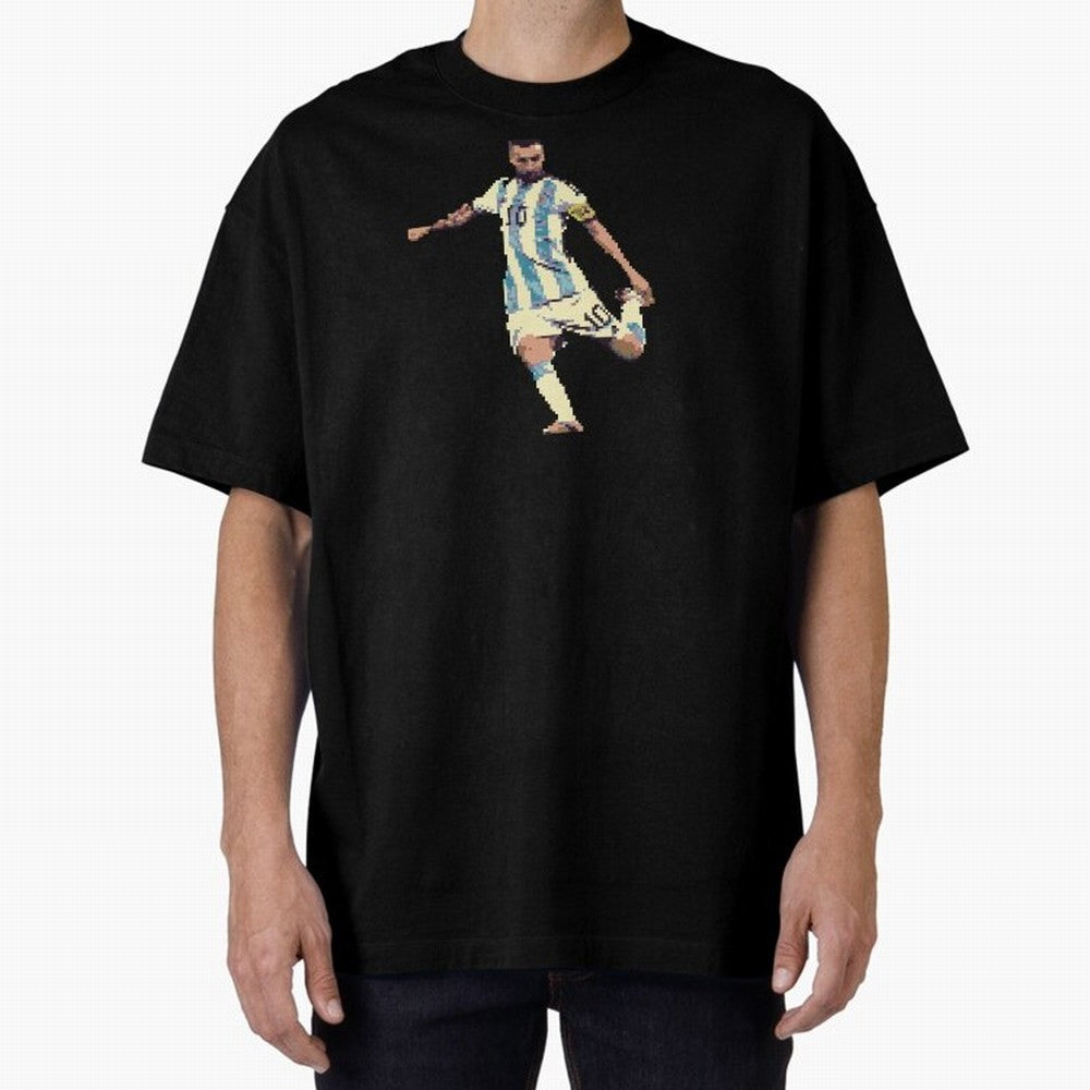 Lionel Messi Classic T-Shirt Carry National Pride through Global Football Passion for FIFA World Cup 2026 USA Canada Mexico, Inspired by CR7 and Messi, Brazil, Retro Football Energy, Iconic Rivalries, Trophy Chase Drama and Stadium Atmosphere;