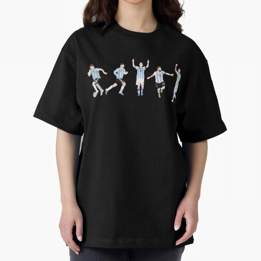 Messi in the World Cups since 2006 Oversized T-Shirt Join the Global Buzz around Match Day Hype around FIFA World Cup 2026 USA Canada Mexico, Mbappe, Brazil, Portugal and Argentina, Fan Favorite Moments, National Team Passion, Big Match Drama and