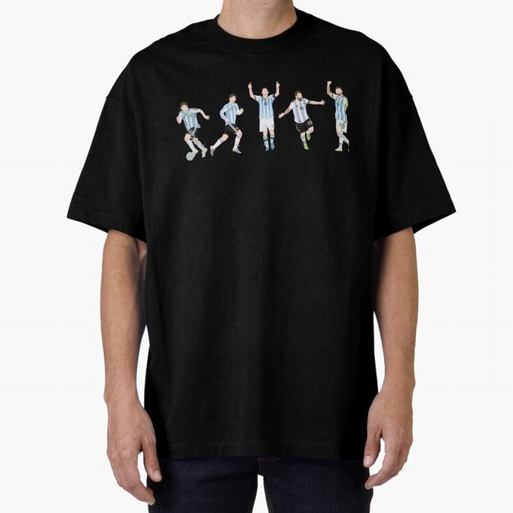 Messi in the World Cups since 2006 Oversized T-Shirt Join the Global Buzz around Match Day Hype around FIFA World Cup 2026 USA Canada Mexico, Mbappe, Brazil, Portugal and Argentina, Fan Favorite Moments, National Team Passion, Big Match Drama and