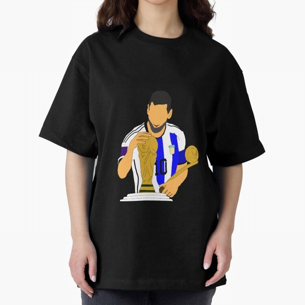 lionel messi Oversized T-Shirt Follow Every Goal of Global Football Passion for FIFA World Cup 2026 Group Stage, Driven by Messi, Neymar and Mbappe, Argentina, France and Brazil, Vintage Soccer Flavor, Modern Football Stars, National Flags and