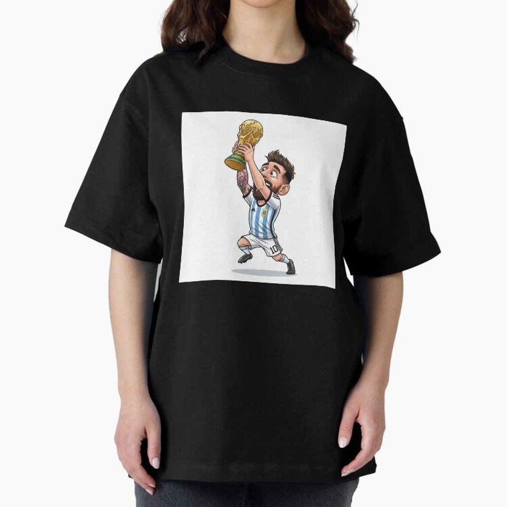 Lionel Messi Oversized T-Shirt Support the Legends of Global Football Passion for FIFA World Cup 2026, Inspired by CR7, Spain, Football Festival Excitement, Trophy Ambitions, Country Rivalries and Star Player Buzz; Built for Supporters Chasing