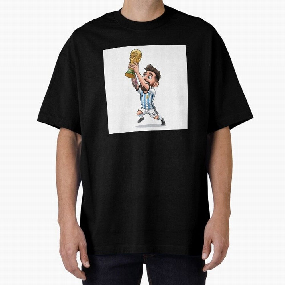 Lionel Messi Oversized T-Shirt Support the Legends of Global Football Passion for FIFA World Cup 2026, Inspired by CR7, Spain, Football Festival Excitement, Trophy Ambitions, Country Rivalries and Star Player Buzz; Built for Supporters Chasing