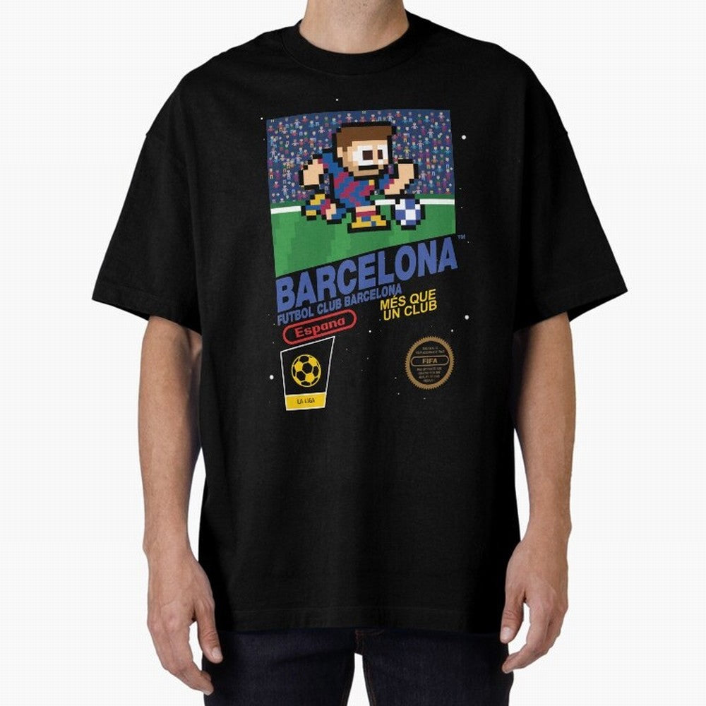 FC Barcelona (8-bit Football / Soccer Videogame Cart) Essential T-Shirt Relive Legendary Nights from FIFA World Cup 2026 Group Stage Spirit, Made for Spain, Mbappe, Tournament Hype, Historic Matchups, Family Viewing Parties and Global Sports Pride;