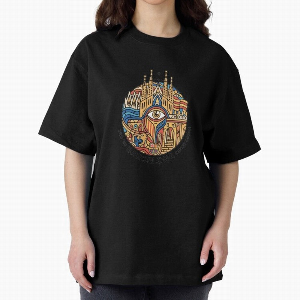 BARCELONA Oversized T-Shirt Bring World Football Passion into Match Day Hype around FIFA World Cup 2026 Group Stage, Mbappe, Portugal, Spain and Germany, Sports Nostalgia, International Competition, Famous Players and Unforgettable Victories;