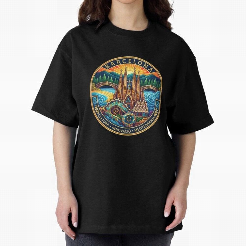 BARCELONA Oversized T-Shirt Embrace the FIFA World Cup 2026 USA Canada Mexico Journey through Haaland and Mbappe Highlights, England and Germany Pride, Fan Favorite Moments, National Team Passion, Big Match Drama and Soccer History; Ideal for