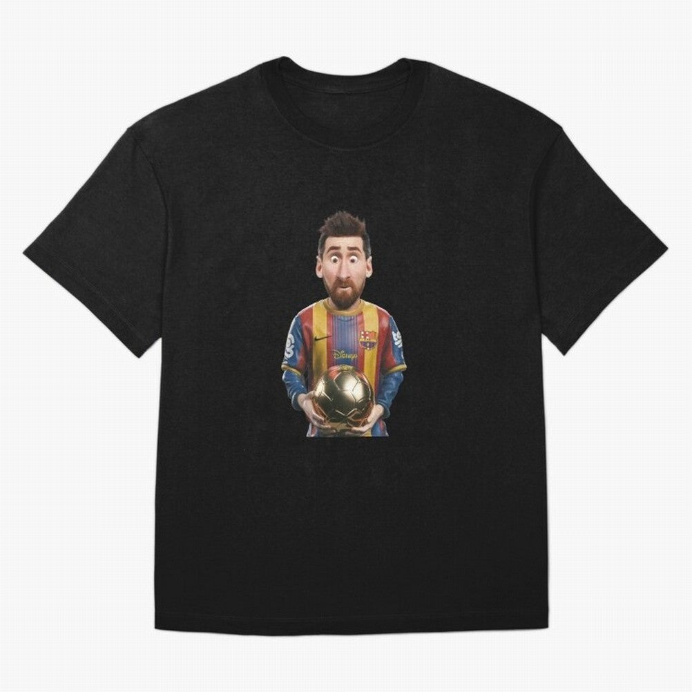 Gold Ball Classic T-Shirt Support Iconic Players in FIFA World Cup 2026 Spirit, Centered on France and Portugal, Messi and Cristiano Ronaldo, Global Supporter Spirit, Legendary Goals, National Colors and Tournament Celebration; Ideal for Football