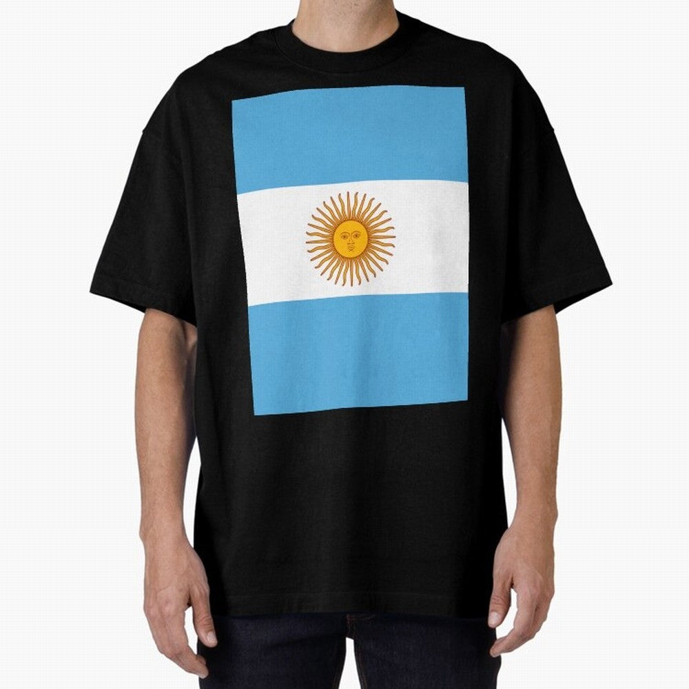 Argentina Oversized T-Shirt Represent Football Lovers during FIFA World Cup 2026 USA Canada Mexico for Fans of Cristiano Ronaldo, Haaland and CR7 and England and Germany, Bringing Sports Nostalgia, International Competition, Famous Players and