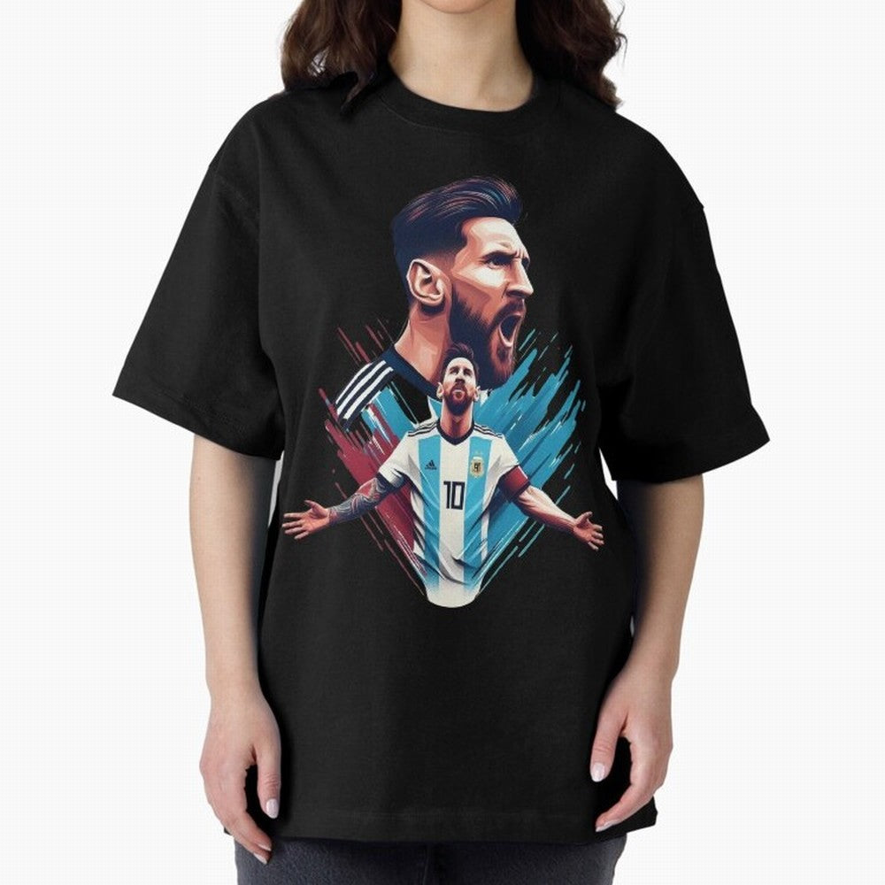 Lionel Messi Classic T-Shirt Show Passion for the Stars of FIFA World Cup 2026 for Fans of Messi and Cristiano Ronaldo and Brazil, Portugal and Argentina, Bringing Football Festival Excitement, Trophy Ambitions, Country Rivalries and Star Player