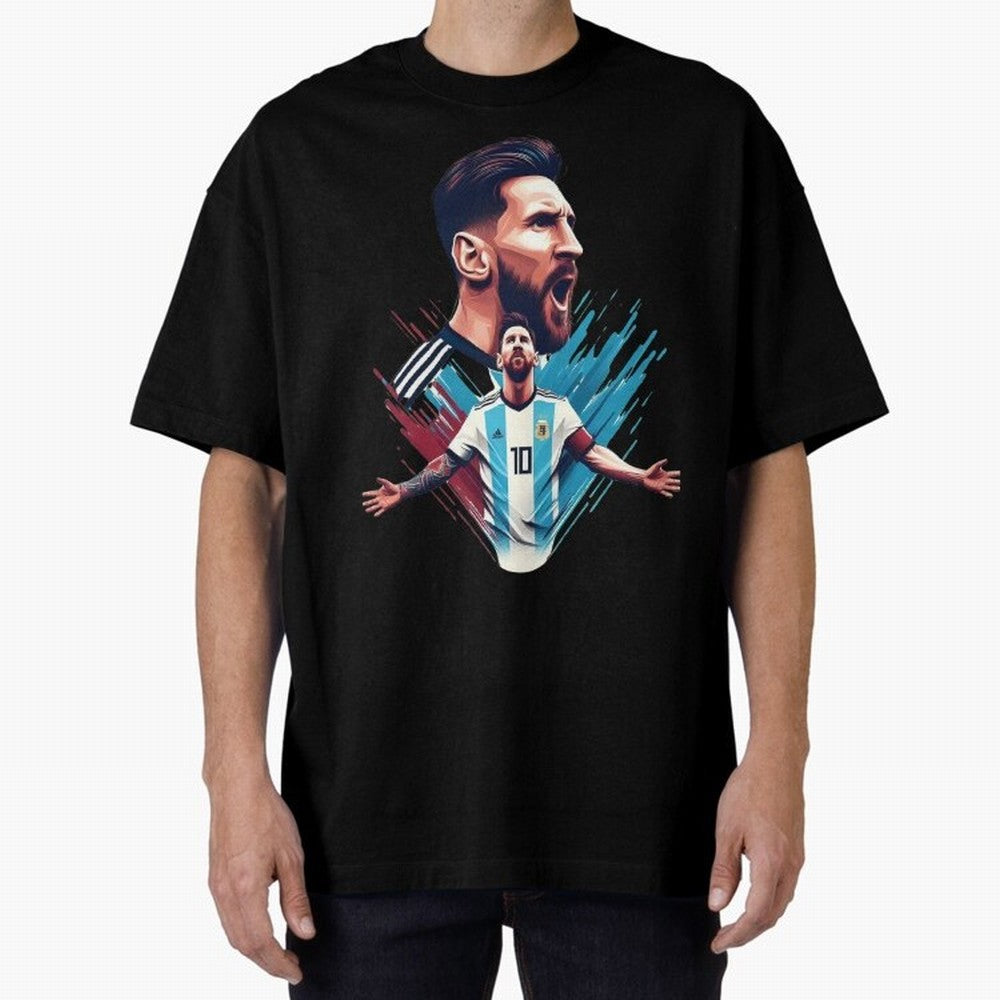 Lionel Messi Classic T-Shirt Show Passion for the Stars of FIFA World Cup 2026 for Fans of Messi and Cristiano Ronaldo and Brazil, Portugal and Argentina, Bringing Football Festival Excitement, Trophy Ambitions, Country Rivalries and Star Player