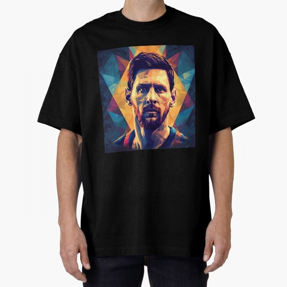 Lionel Messi Portrait Vector Art Classic T-Shirt Bring World Football Passion into FIFA World Cup 2026 for Fans of Haaland and Argentina, France and Brazil, Bringing Sports Nostalgia, International Competition, Famous Players and Unforgettable