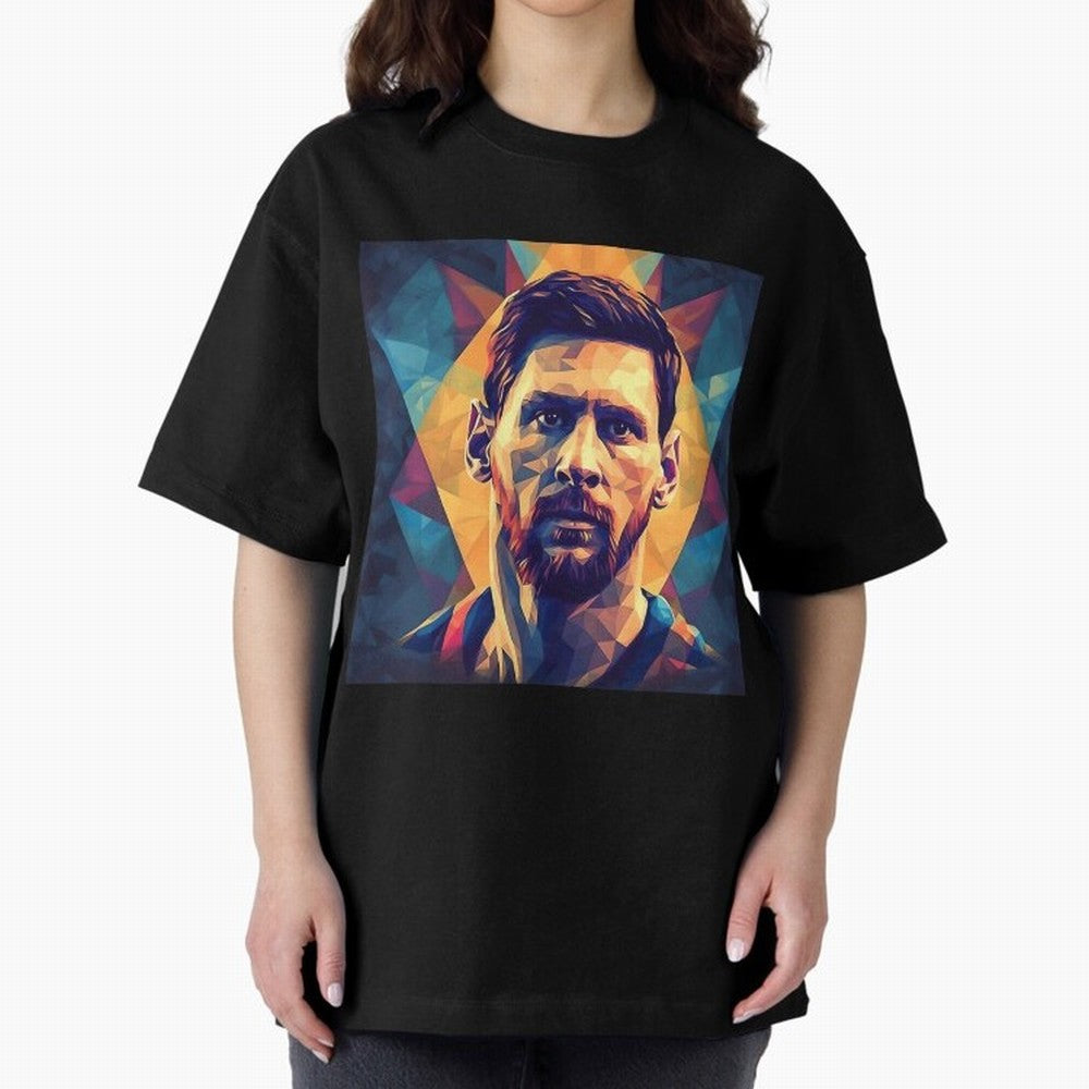 Lionel Messi Portrait Vector Art Classic T-Shirt Bring World Football Passion into FIFA World Cup 2026 for Fans of Haaland and Argentina, France and Brazil, Bringing Sports Nostalgia, International Competition, Famous Players and Unforgettable