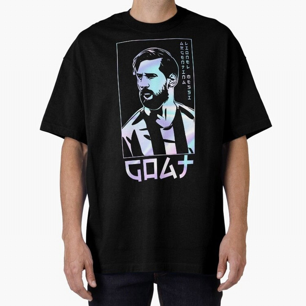 Lionel Messi Holographic Style Portrait art illustration Classic T-Shirt Feel the Heartbeat of FIFA World Cup 2026 Group Stage Spirit, Made for Brazil, Mbappe, Championship Spirit, Famous Goals, Roaring Crowds and International Football Unity;