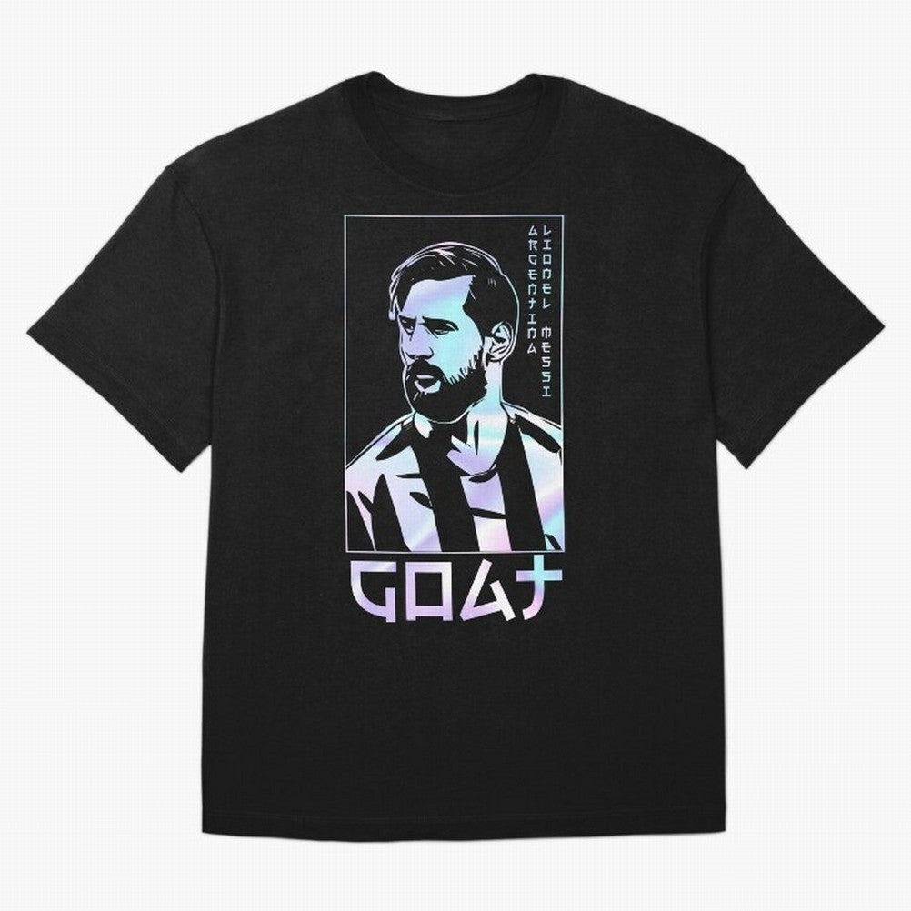 Lionel Messi Holographic Style Portrait art illustration Classic T-Shirt Feel the Heartbeat of FIFA World Cup 2026 Group Stage Spirit, Made for Brazil, Mbappe, Championship Spirit, Famous Goals, Roaring Crowds and International Football Unity;