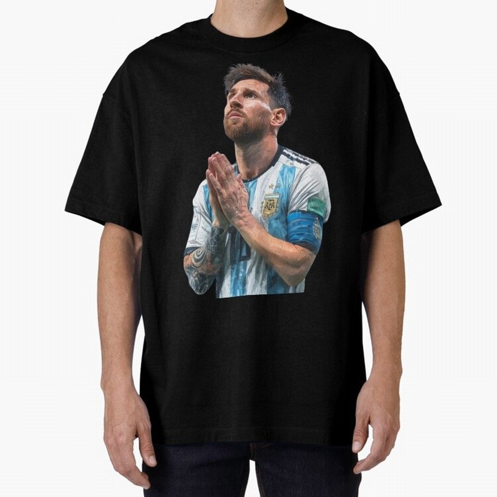 Argentina Messi Football Oversized T-Shirt Honor FIFA World Cup 2026 for Fans of Haaland and Portugal, Spain and Germany, Bringing Tournament Hype, Historic Matchups, Family Viewing Parties and Global Sports Pride; Great for Watch Parties, Sports